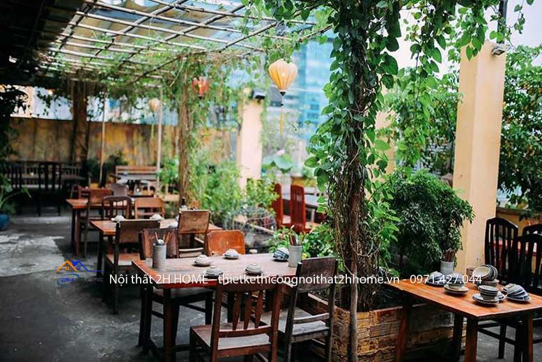 Những mẫu thiết kế quán ăn đẹp kết hợp không gian xanh là xu hướng của năm 2021