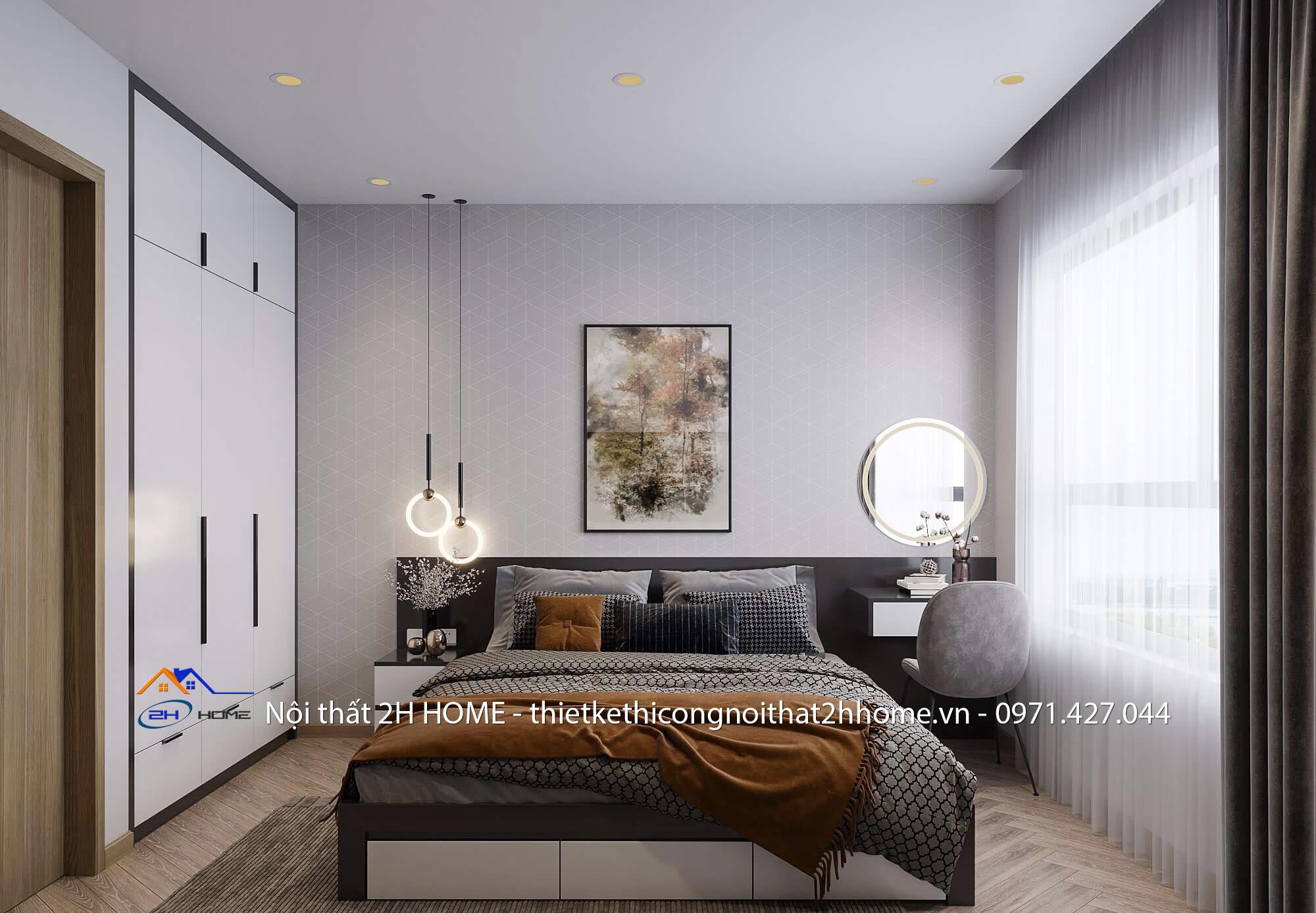 thiết kế nội thất chung cư Udic Complex 78m2